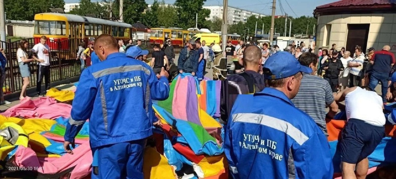 В Барнауле взорвался батут, на котором играли дети