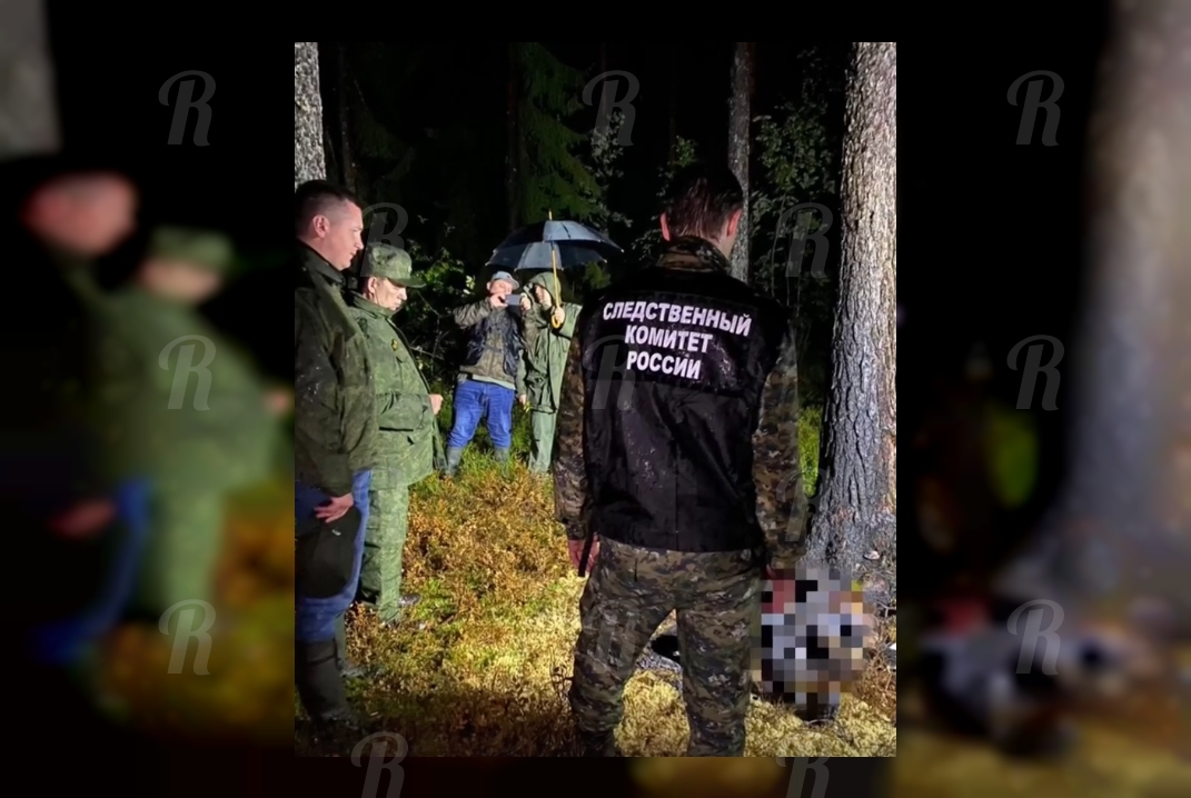 Кадры с места, где полиция обнаружила обгоревшие тела женщины и ребенка в Ленобласти