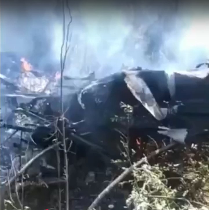 Самолет Ил-112В, упавший под Кубинкой, полностью сгорел