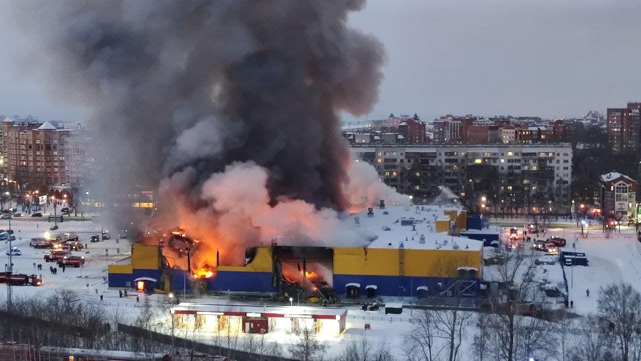 Пожар в томском гипермаркете «Лента» начался из-за поджога