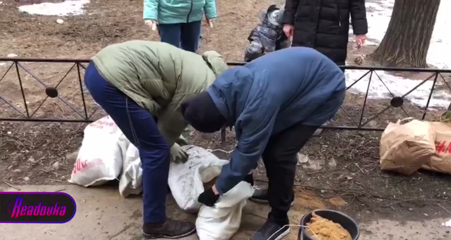 Питерцы вынуждены сами засыпать скользкие тротуары, чтобы не оказаться в переполненных больницах