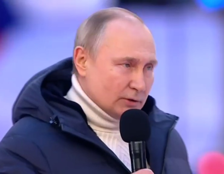 Владимир Путин приехал на митинг-концерт в «Лужниках»