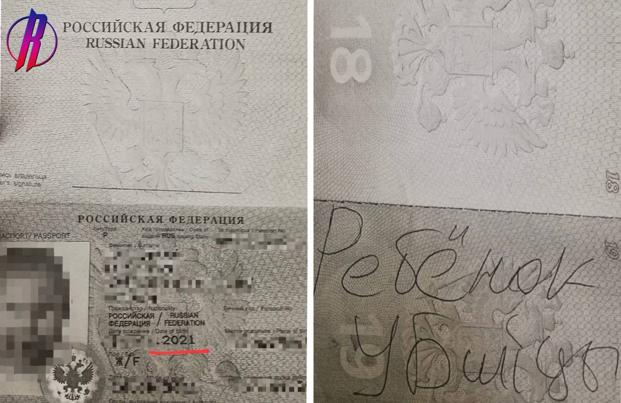 Украинские пограничники написали в загранпаспорте годовалой девочки из России «ребенок убийцы»