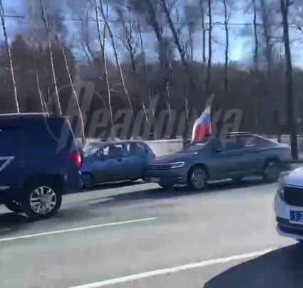 В Москве вновь проходит автопробег в поддержку России на спецоперации на Украине