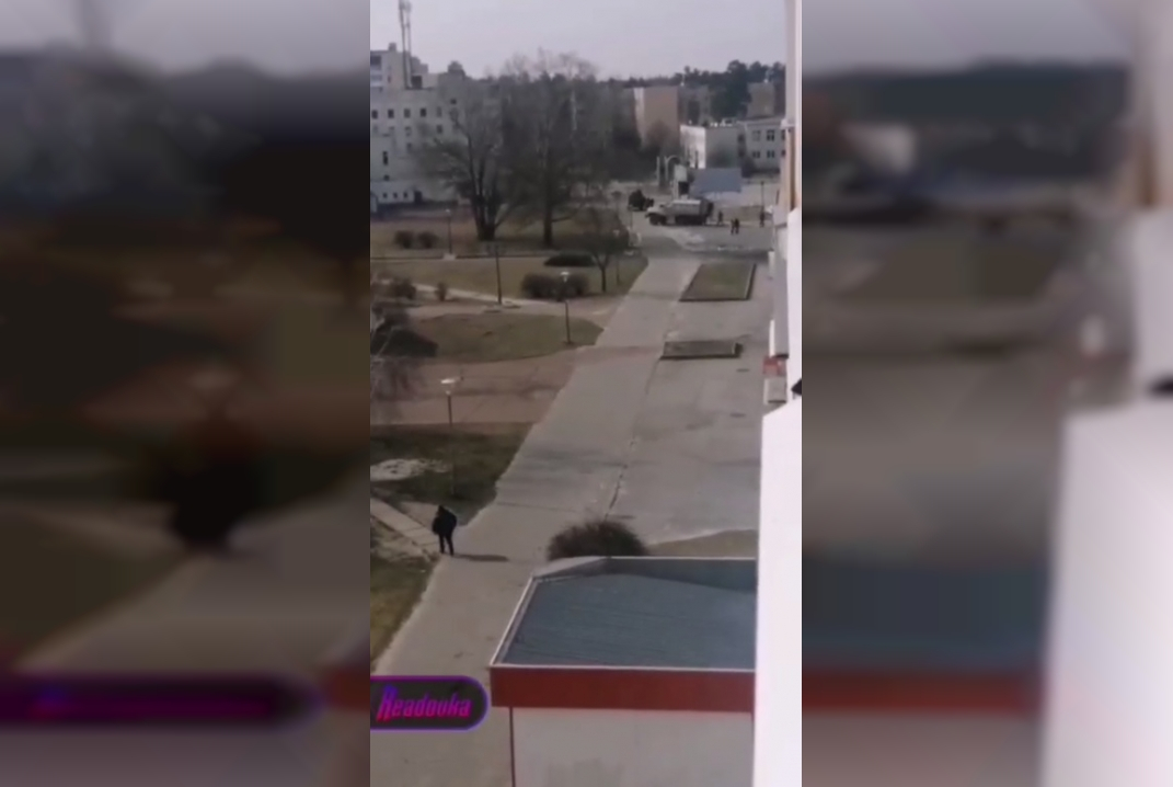 В Славутич вошла российская военная техника