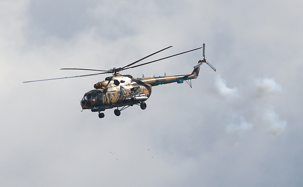 В Саратовской области упал вертолет Ми-8