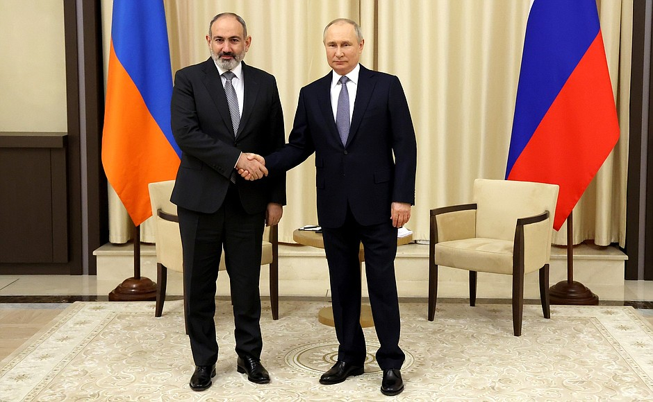Путин и Пашинян отметили высокий уровень военного и военно-технического сотрудничества