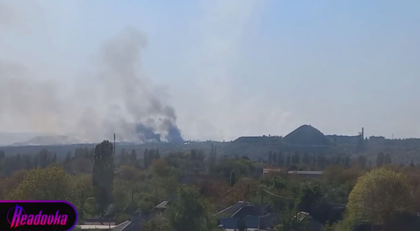 В Горловке произошел сильный пожар