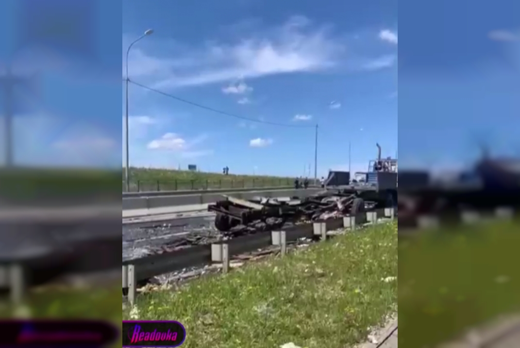 В подмосковном Сергиевом Посаде на ходу взорвался грузовик