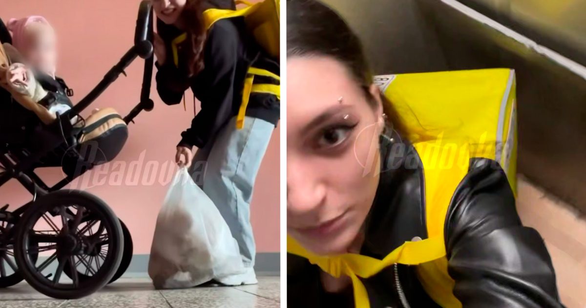 Молодая мама с 11-месячной дочкой устроилась курьером в Москве