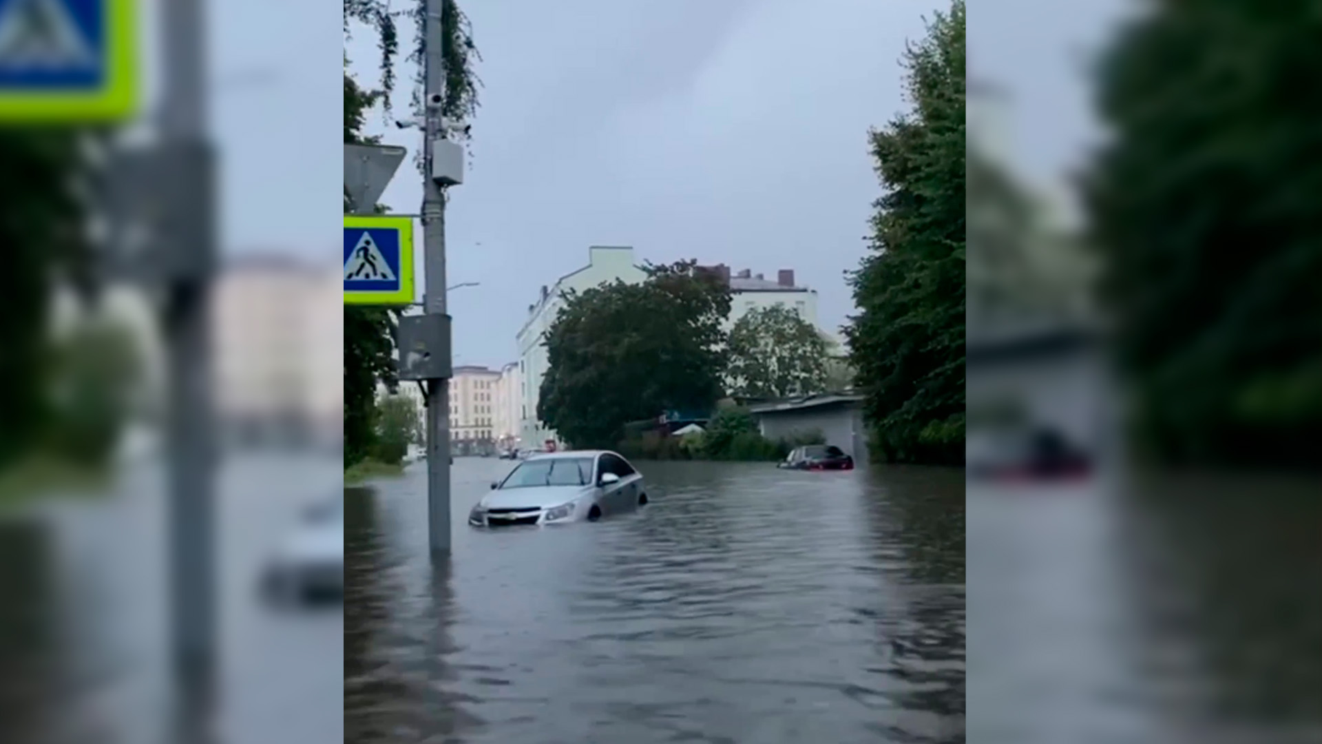 Мощные ливни затопили Выборг