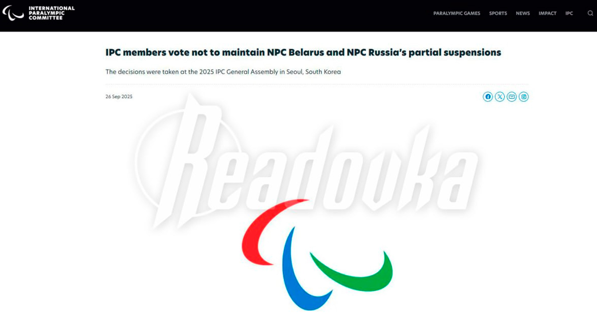 МПК восстановил в правах российских паралимпийцев