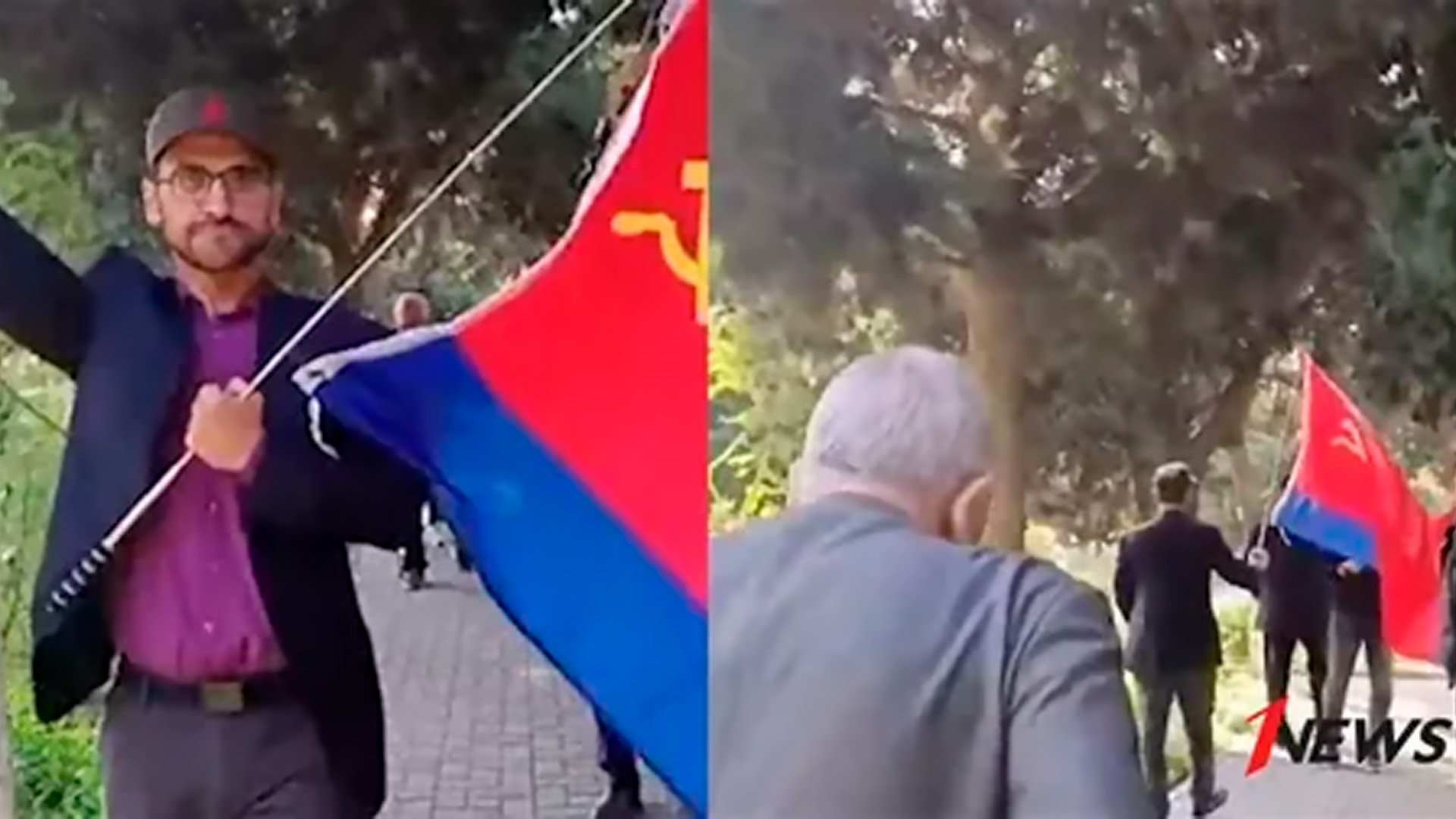 В Азербайджане задержали группу лиц, размахивавших флагами СССР