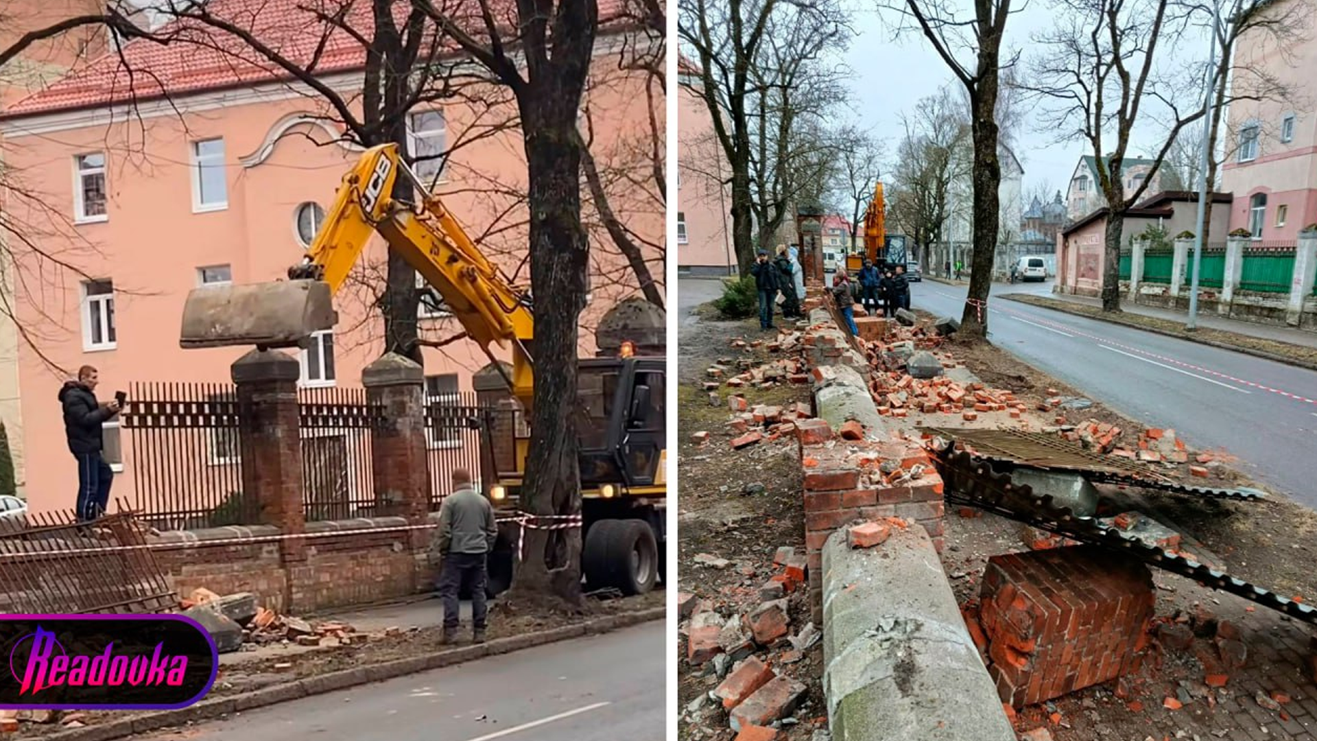 В Калининграде демонтировали исторический забор XIX века, ссылаясь на его незаконность