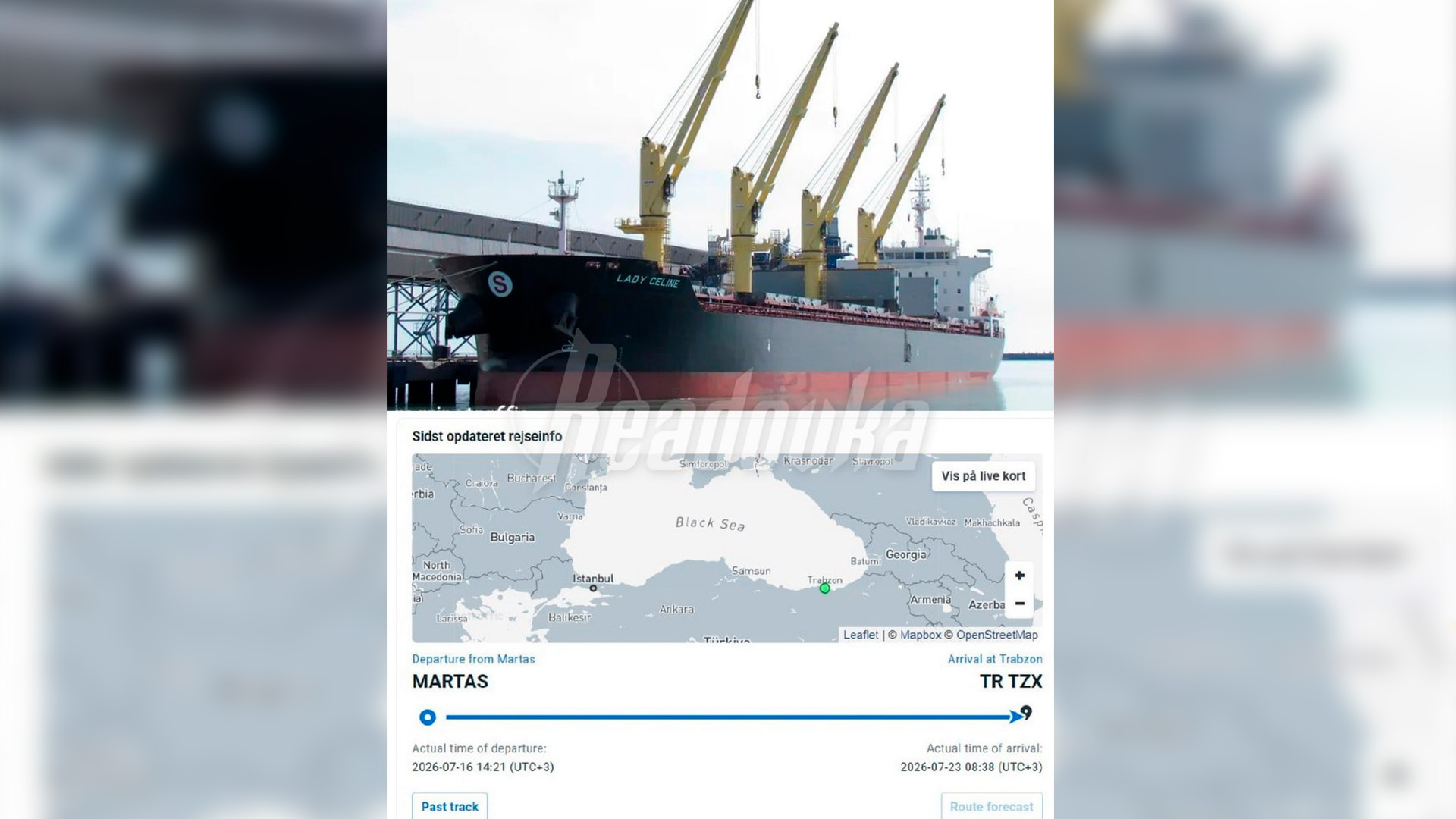 Турецкий сухогруз с российским углем атакован в Черном море