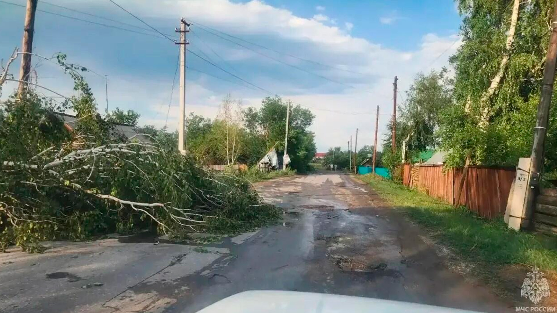 Ураганный ветер оставил без электричества более 6 тыс домов в Алтайском крае