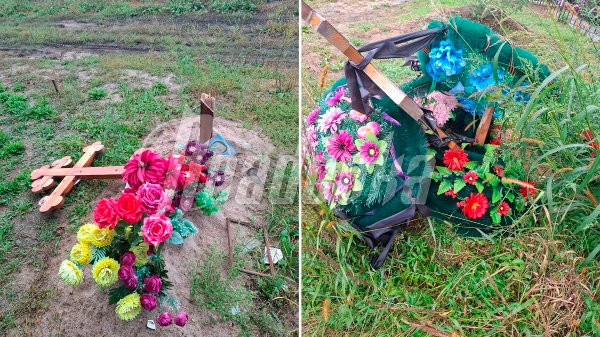 В Амурской области полиция ищет вандалов, разгромивших сельское кладбище